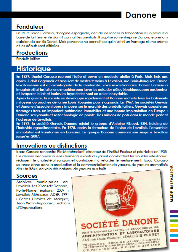 Brochure Danone : à consulter (pdf 168 Ko)