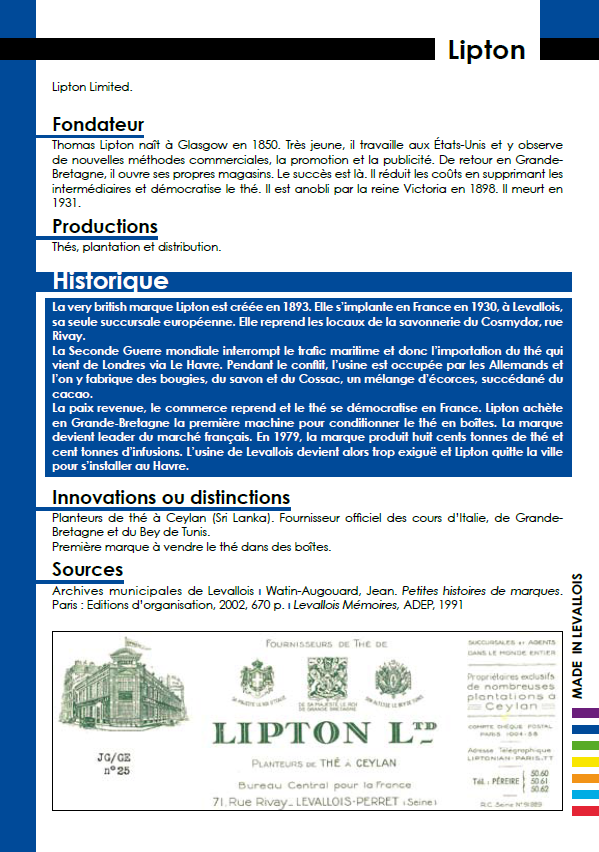 Brochure Lipton : à consulter ( pdf 154 Ko)